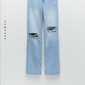Zara Wide Leg Hi Rise Tik Tok Jeans